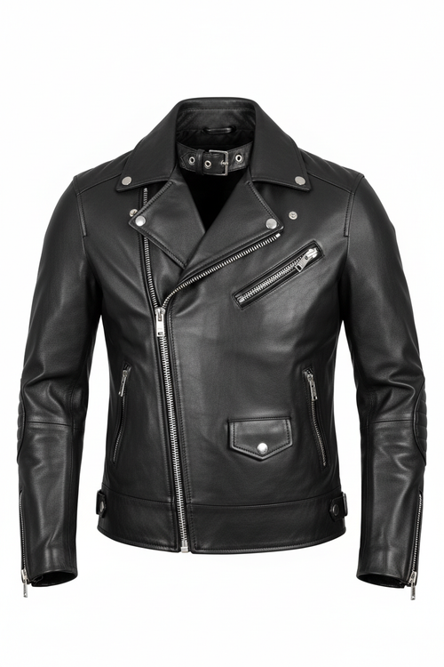 Black Leather Biker Jacket